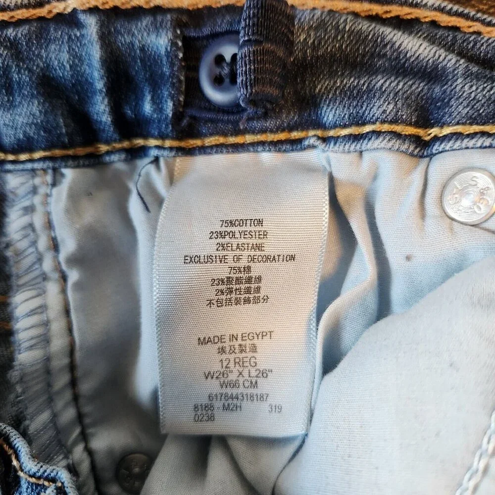 Levis‎ 511 Jeans Performance Slim Boys Size 12 Reg 26x26 Blue Denim Stretch EUC